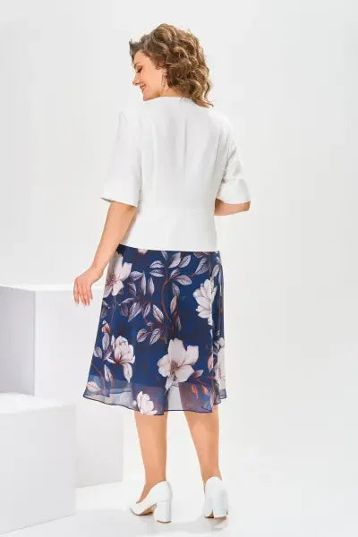 Barnes - Rochie midi cu Imprimeu Floral și Jachetă