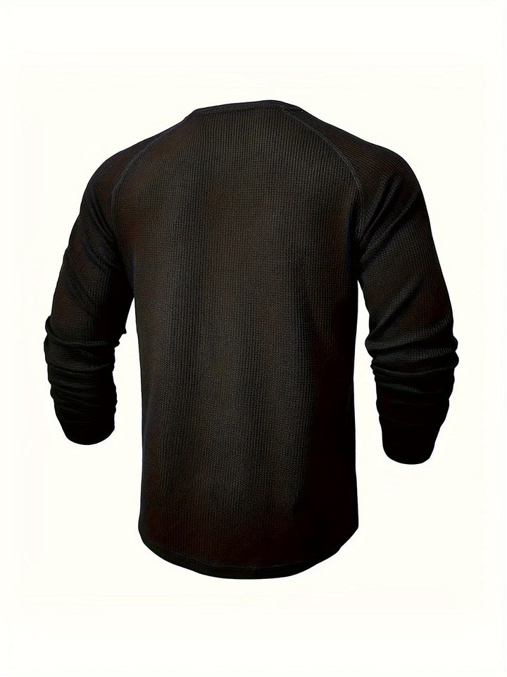 Jarik - Tricou Henley Cu Mâneci Lungi Și Textură