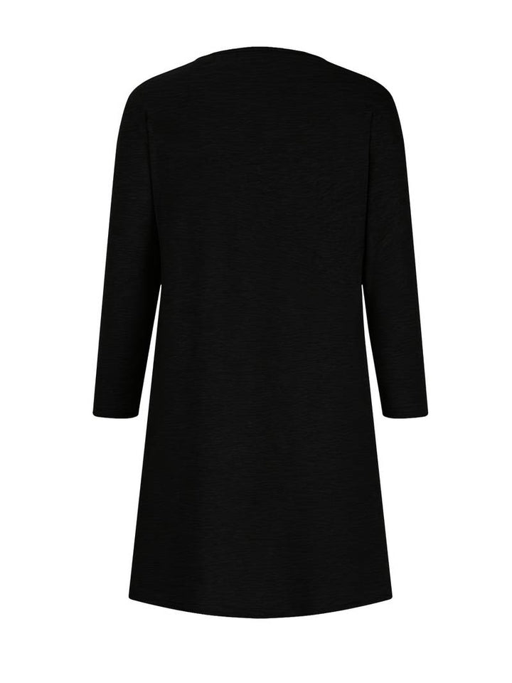 Alinor - Rochie Casual cu Mâneci Lungi în Carouri și Patchwork