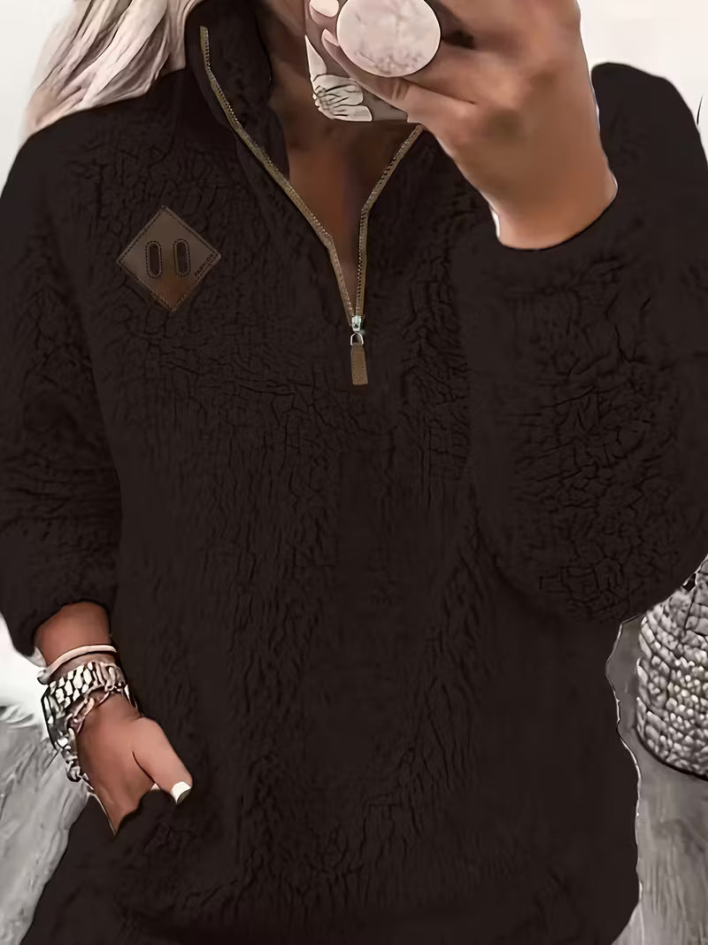 Humera - Jachetă Elegantă Cu Mâneci Lungi și Fermoar