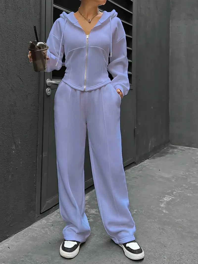 Nanci - Set Casual Cu Două Piese Cu Mâneci Lungi
