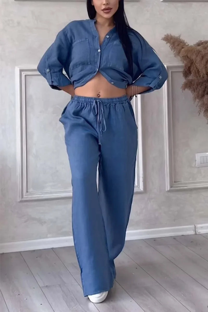 Arielle - Set Din Două Piese Din Bumbac și In