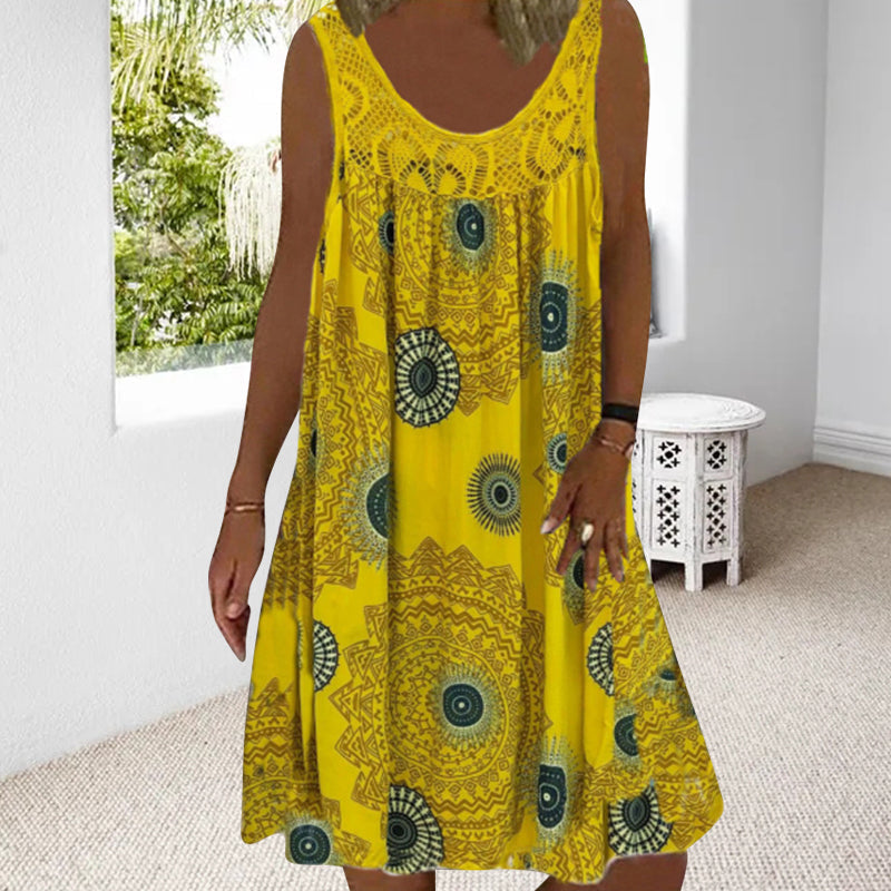 Paduch - Rochie Casual De Vară Fără Mâneci Cu Imprimeu