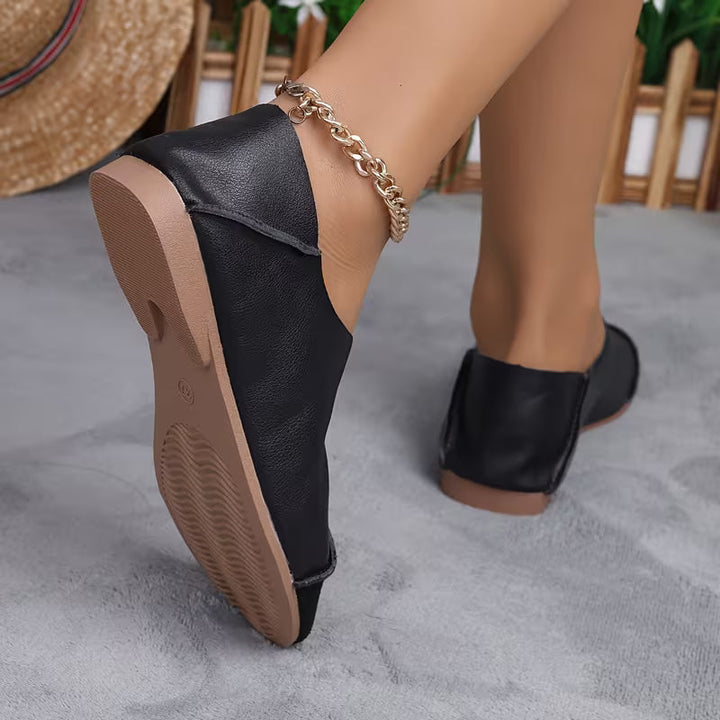 Bethan – Pantofi Fără Toc cu Vârf Pătrat Flexibili și Pliabili