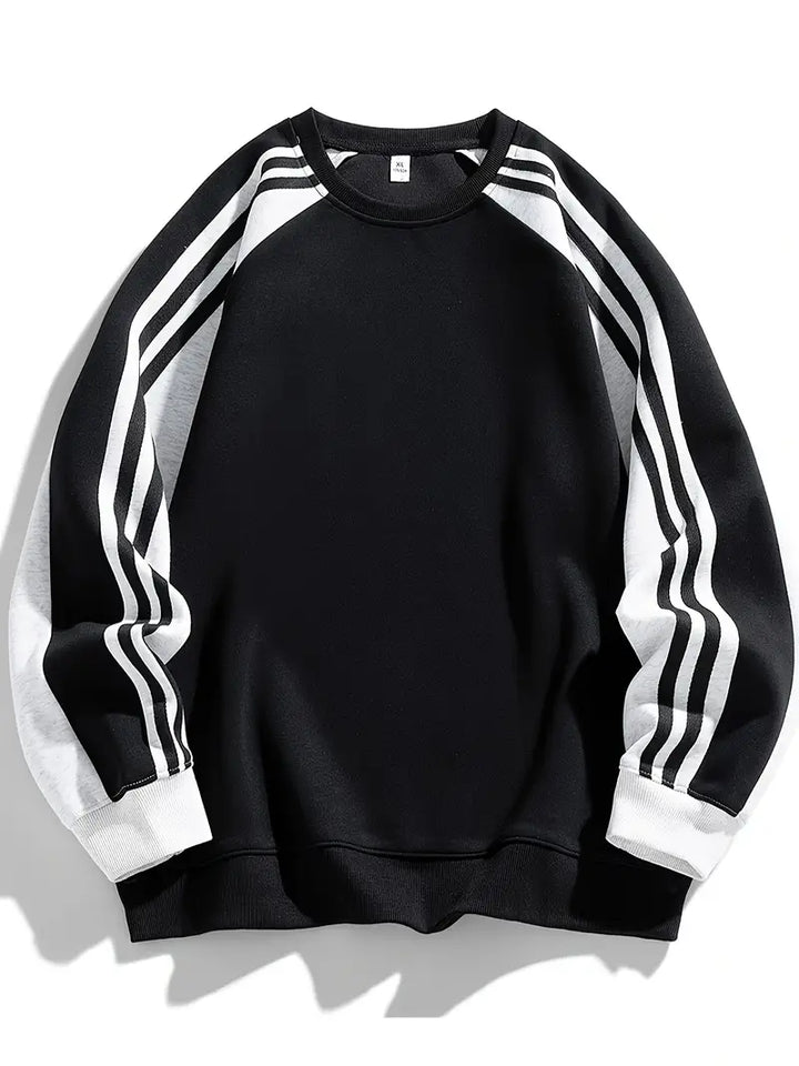 Maddox - Hanorac Cu Mâneci In Dungi Si Guler Rotund