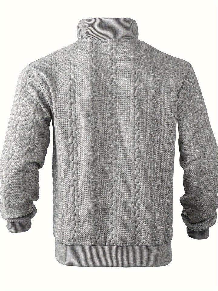 Caleb – Pulover Vintage cu Fermoar