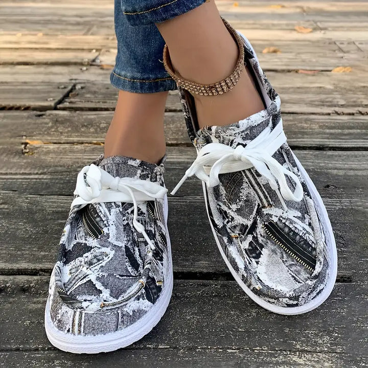 Ulanda - Adidași Antiderapanti Cu Imprimeu Denim