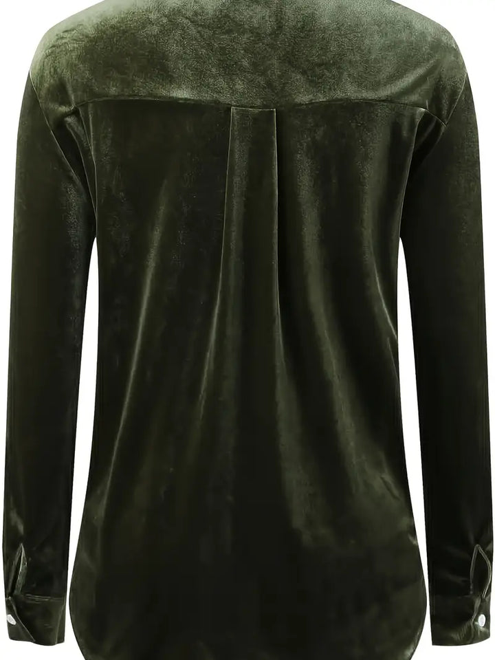 Geanie - Cămașă Cu Mâneci Lungi și Buzunare Frontale