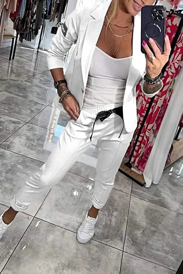 Kseniya - Setează Elegant Format Din Sacou și Pantaloni