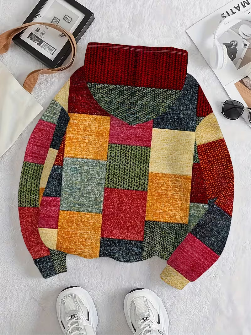 Nyara - Hanorac cu Modele Geometrice