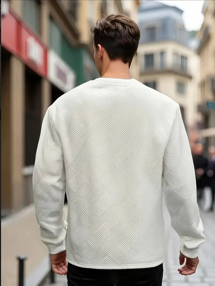 Malinga - Hanorac Casual Cu Model Geometric și Mâneci Lungi