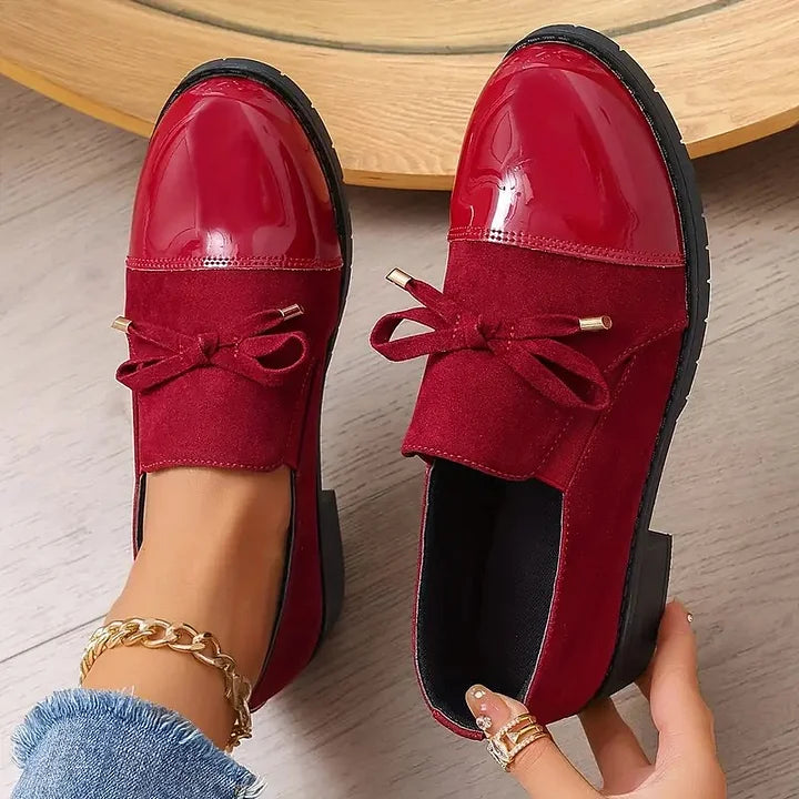 Marvina - Pantofi Eleganți Cu Vârf Rotund și Fundă