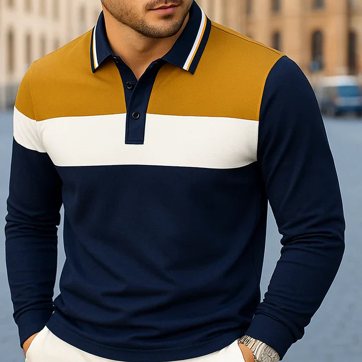 Chousein - Tricou Polo Casual Cu Mânecă Lungă