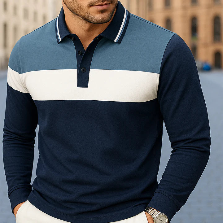 Chousein - Tricou Polo Casual Cu Mânecă Lungă