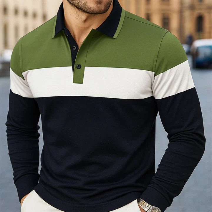 Chousein - Tricou Polo Casual Cu Mânecă Lungă