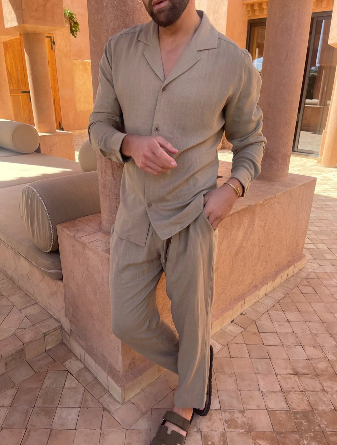 Donato - Set Casual din Două Piese cu Mâneci Lungi