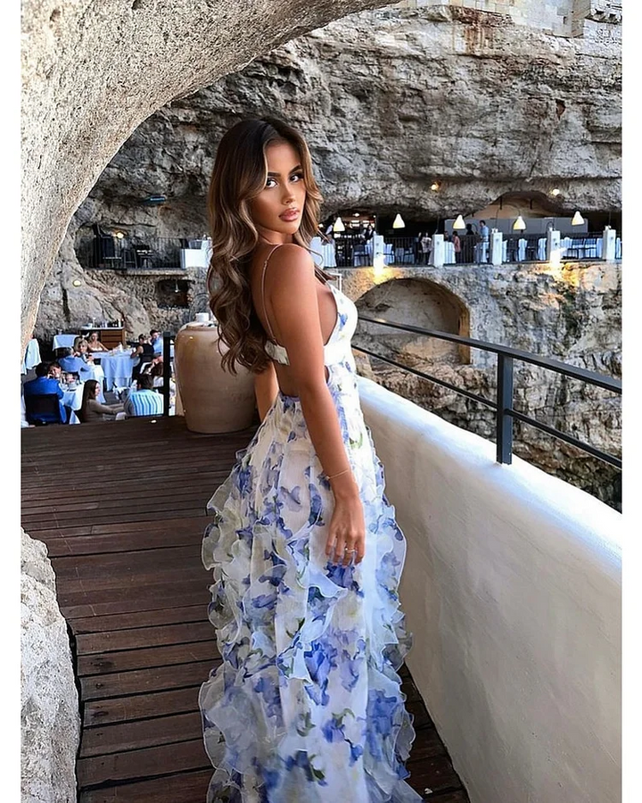 Mikayla - Rochie Elegantă Cu Volane