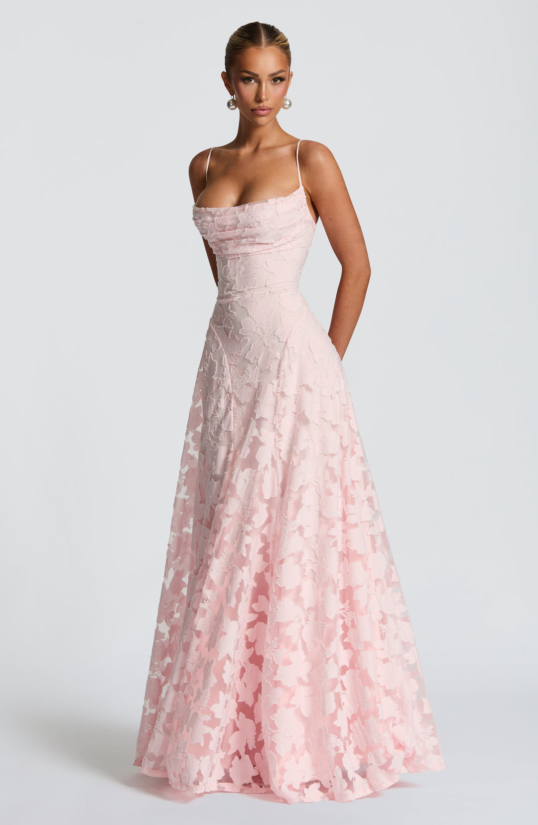 Alona - Rochie Lungă Cu Corset Din Dantelă Elegantă