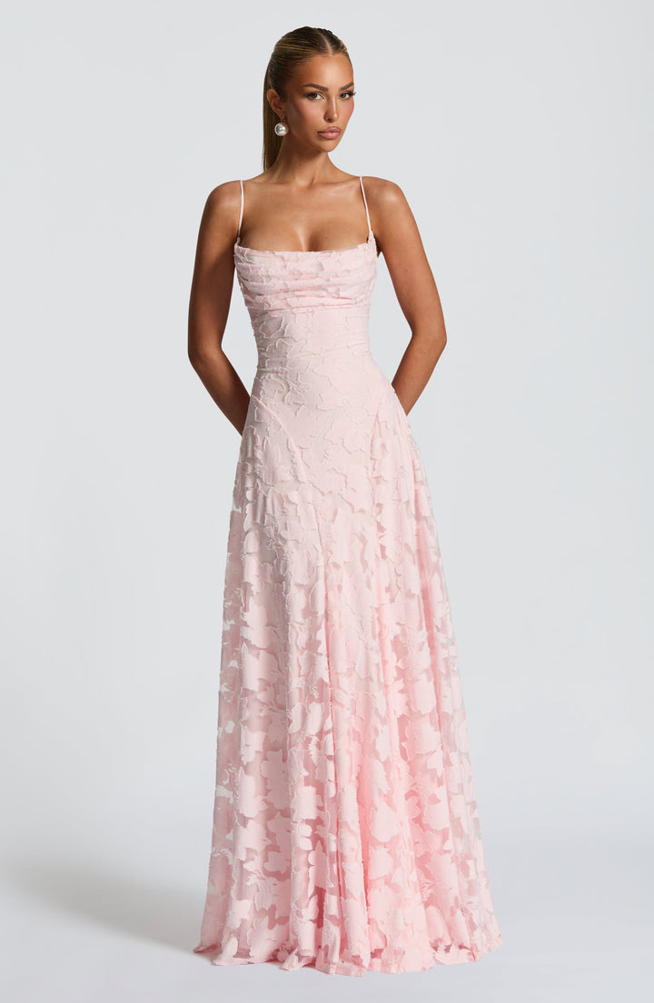 Alona - Rochie Lungă Cu Corset Din Dantelă Elegantă