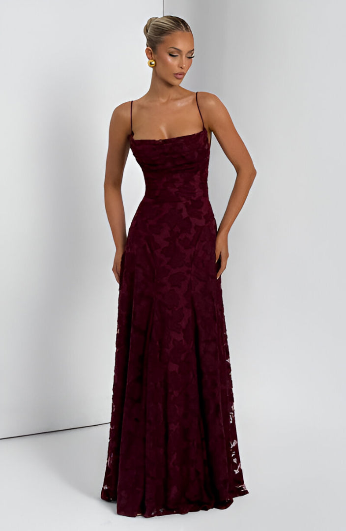 Alona - Rochie Lungă Cu Corset Din Dantelă Elegantă