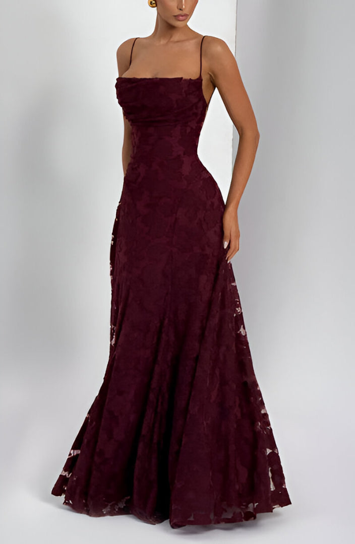 Alona - Rochie Lungă Cu Corset Din Dantelă Elegantă