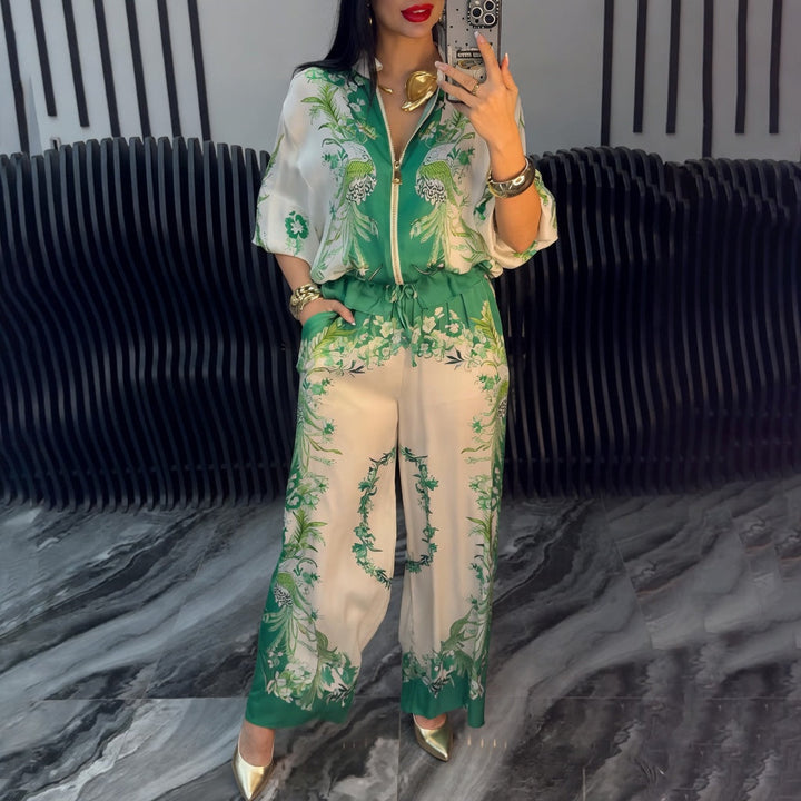 Katya – Set Din Două Piese Cu Imprimeu Floral Elegant