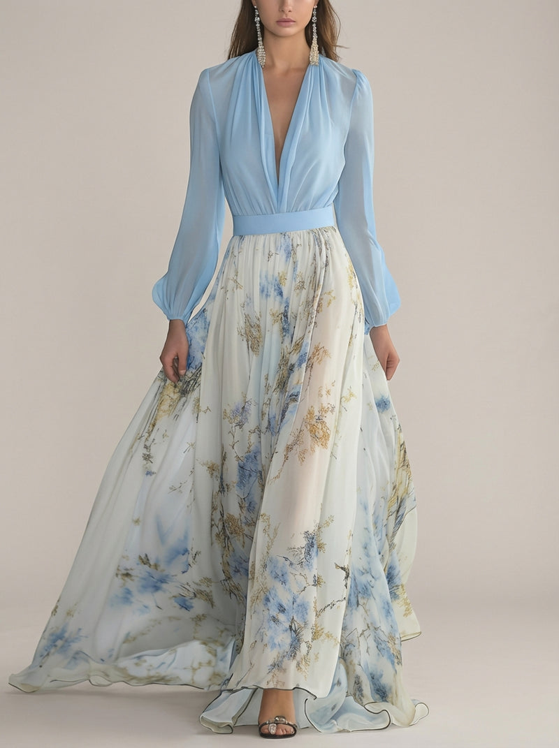 Zdravka - Rochie Maxi Cu Imprimeu Floral