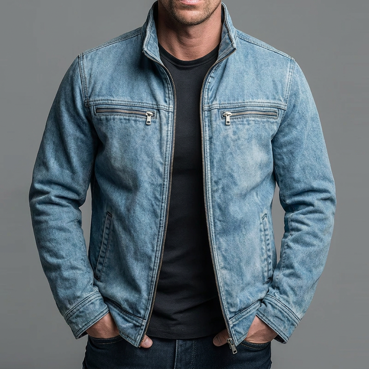 Narick - Jachetă Din Denim Cu Croi Lejer Și Fermoar