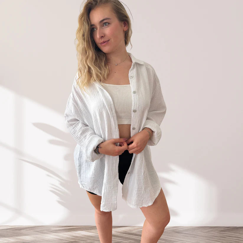 Eliza - Cămașă Oversized Din Bumbac Horus