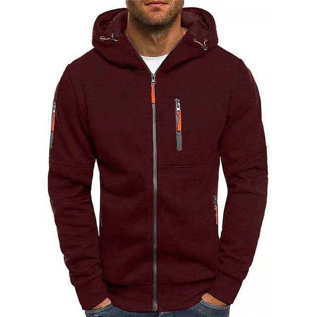 Clark – Cardigan cu Glugă și Fermoar