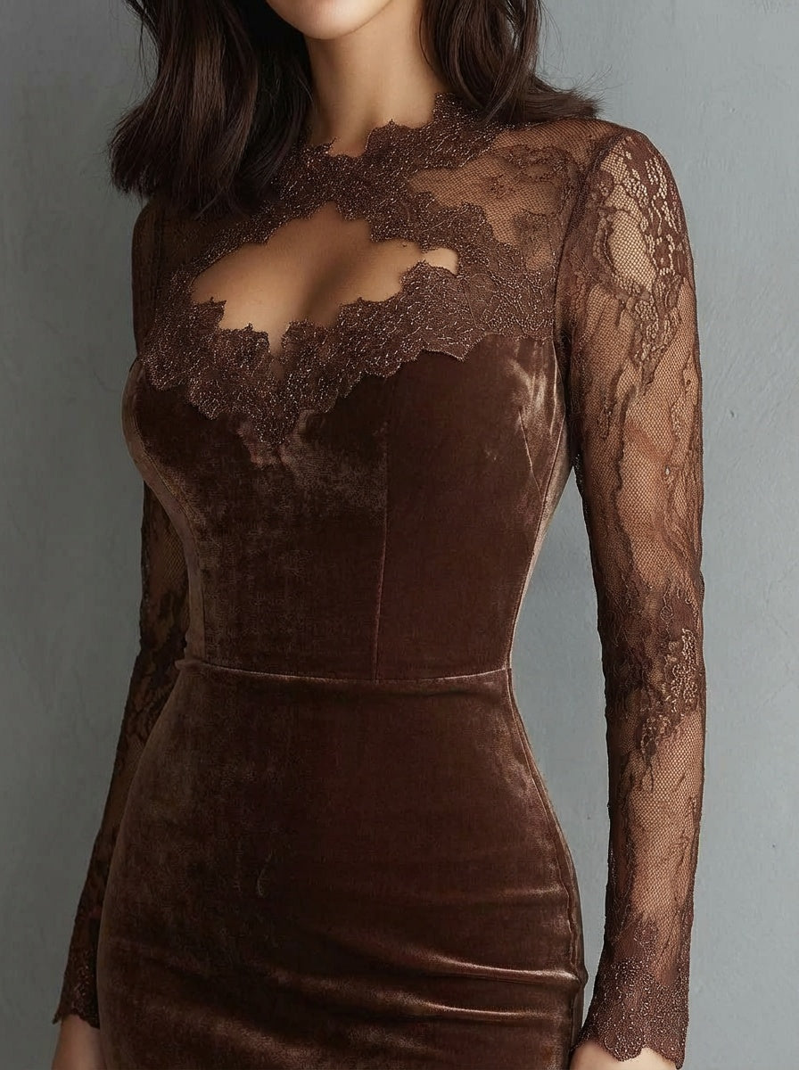 Nadiya - Rochie mini cu Dantelă Elegantă