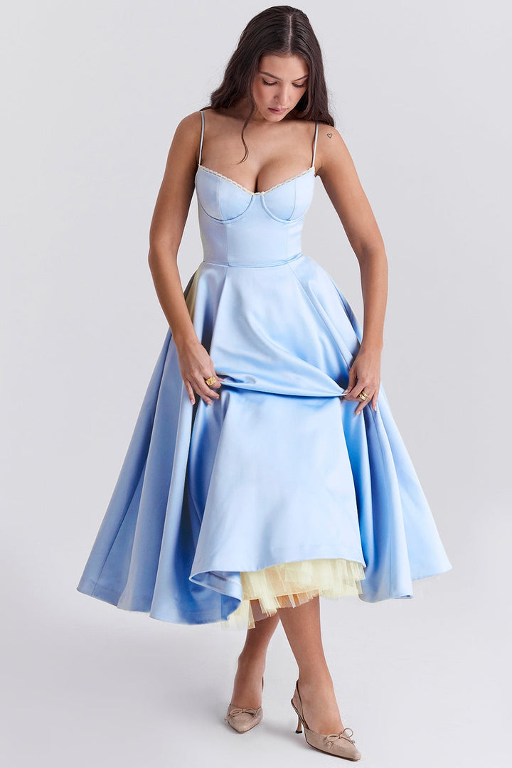 Arestina - Rochie Midi Din Tul La Modă
