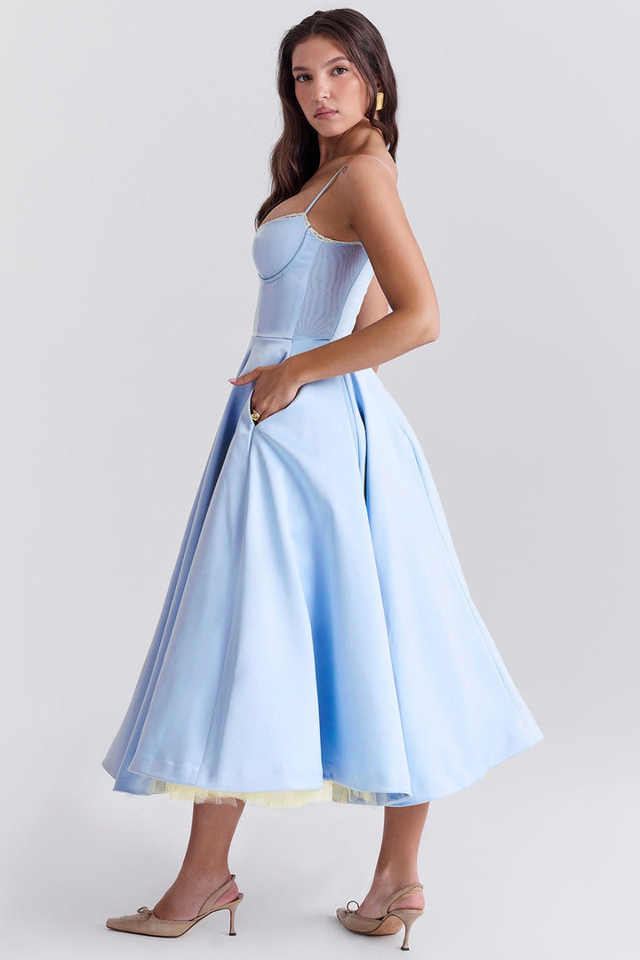 Arestina - Rochie Midi Din Tul La Modă