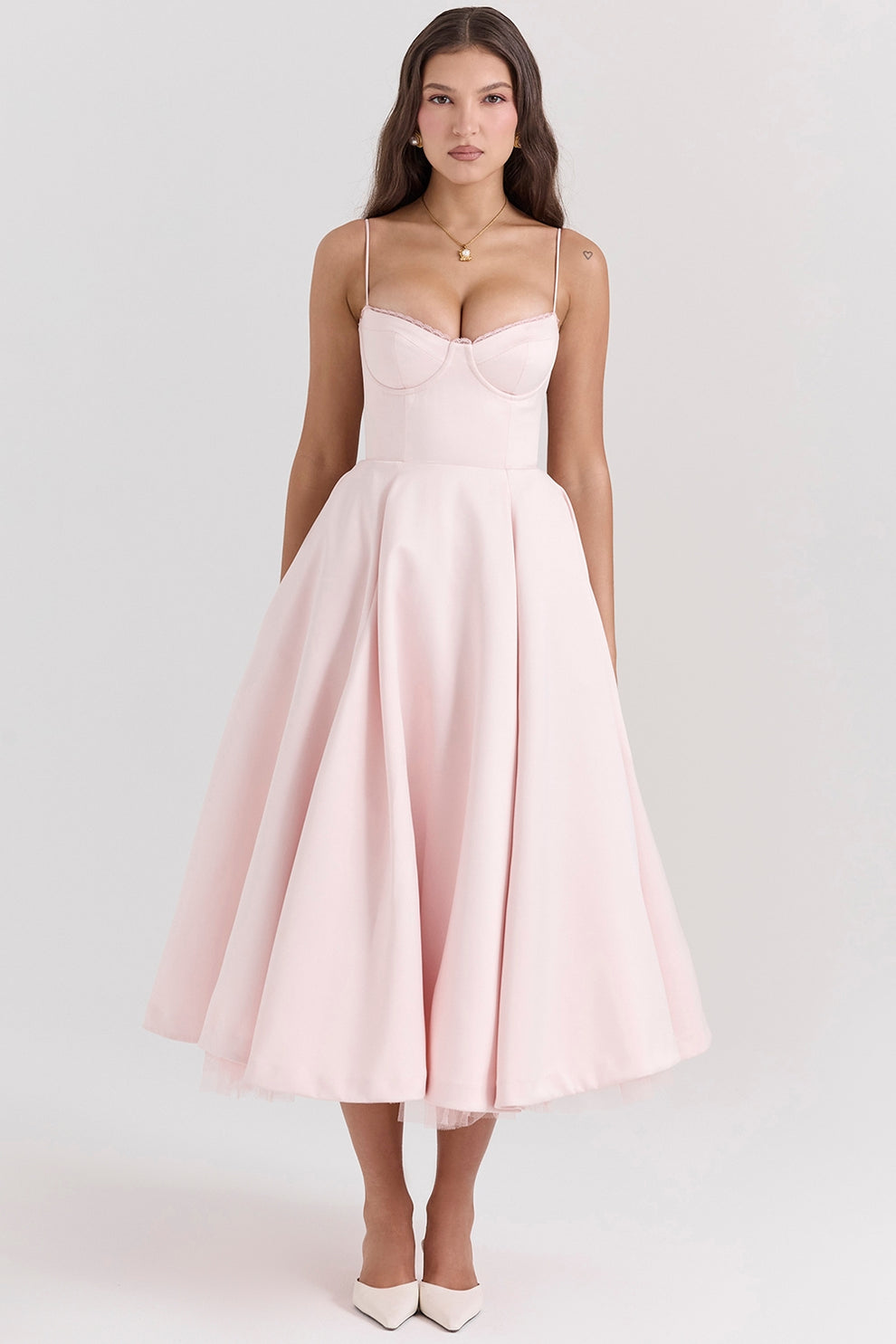 Arestina - Rochie Midi Din Tul La Modă