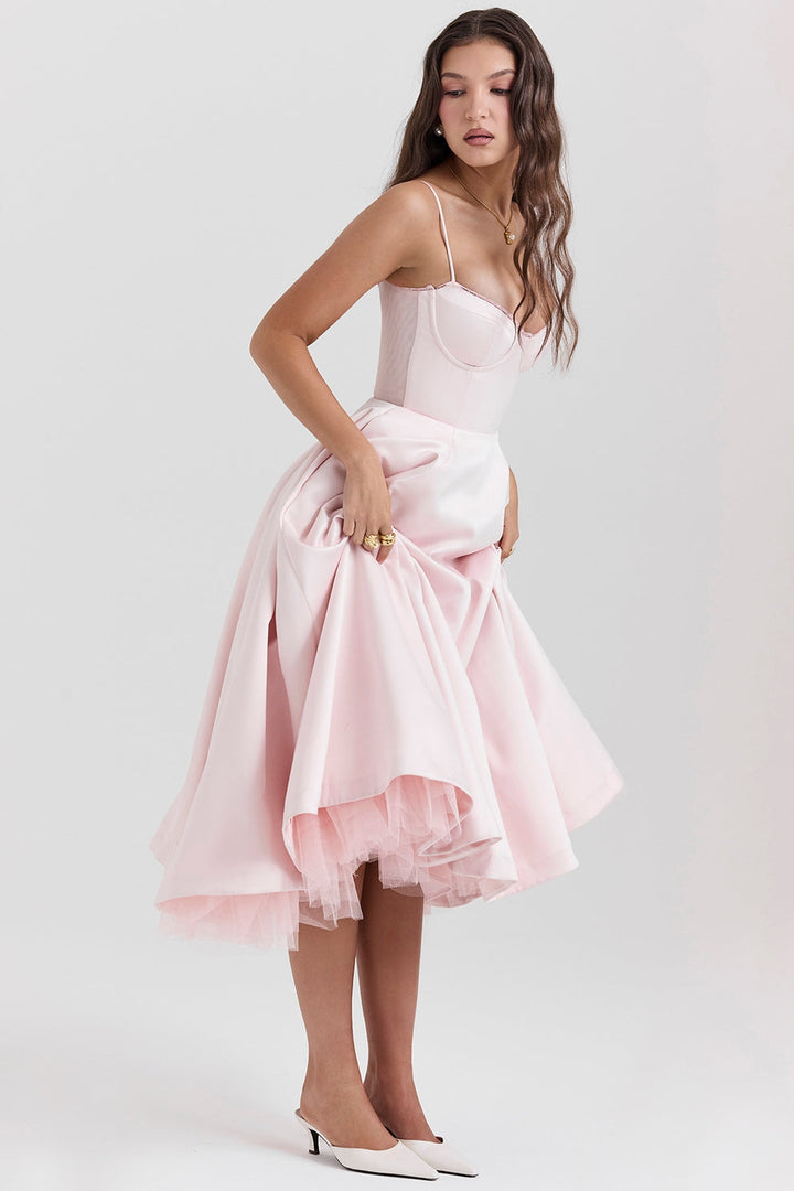 Arestina - Rochie Midi Din Tul La Modă