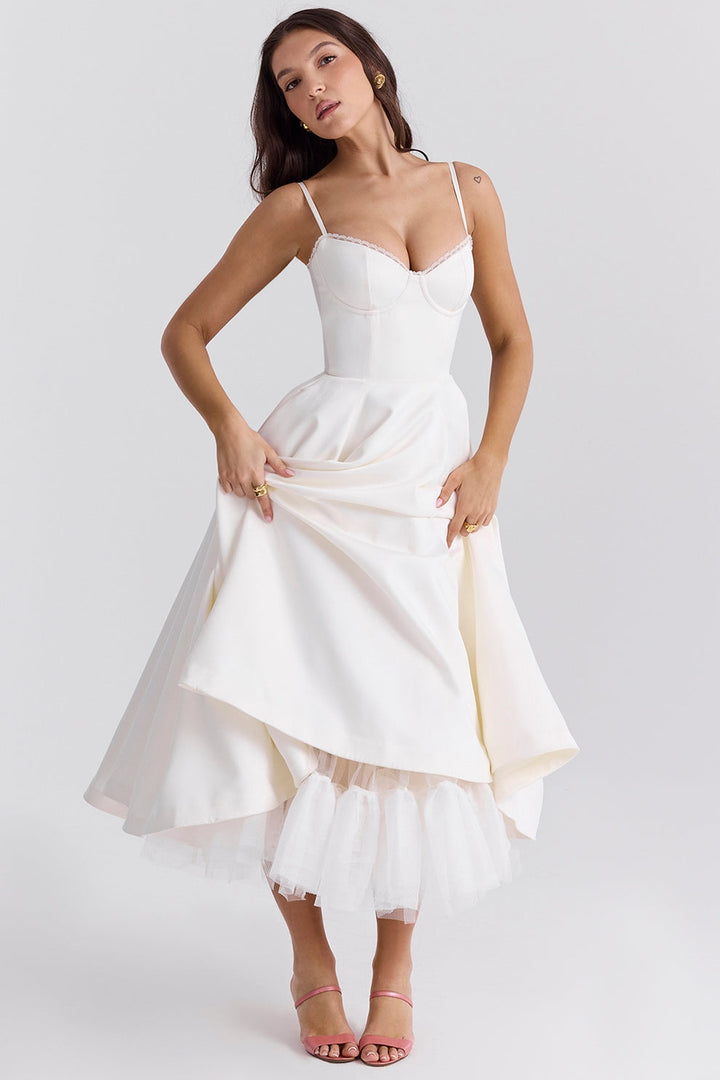 Arestina - Rochie Midi Din Tul La Modă