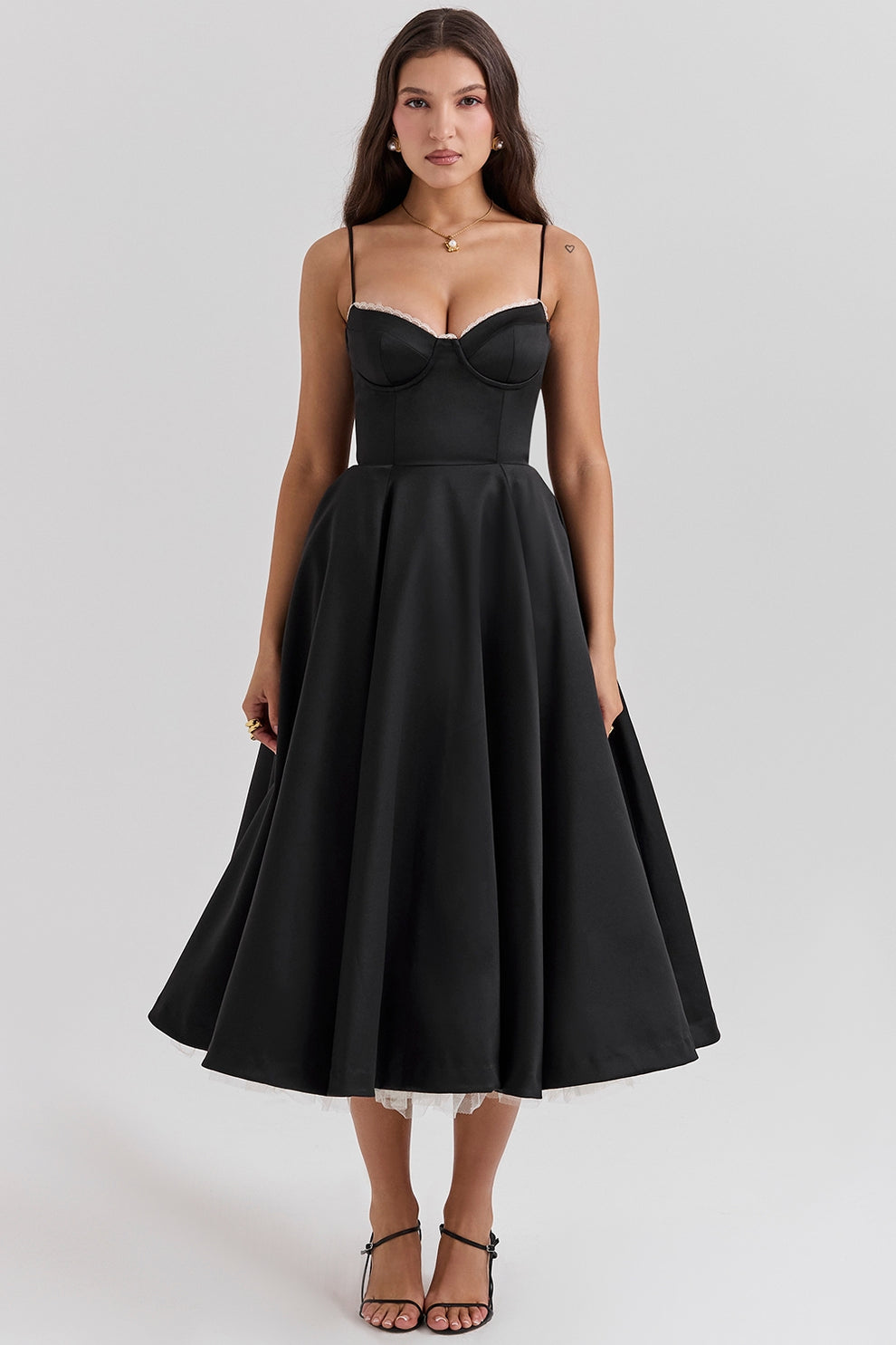 Arestina - Rochie Midi Din Tul La Modă