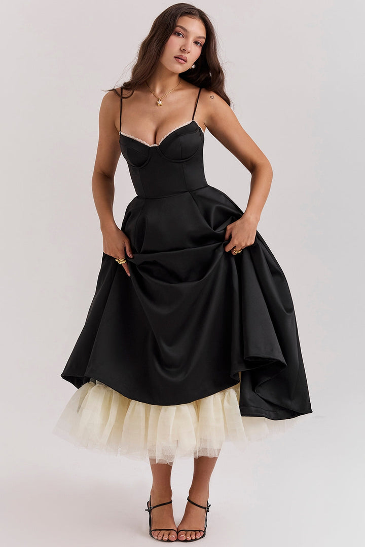 Arestina - Rochie Midi Din Tul La Modă