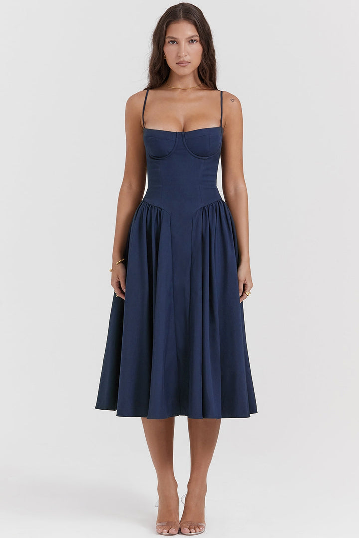 Maissa - Rochie midi Elegantă Fără Mâneci
