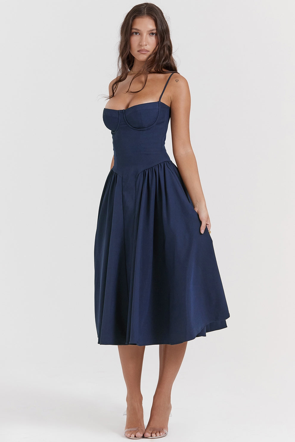 Maissa - Rochie midi Elegantă Fără Mâneci