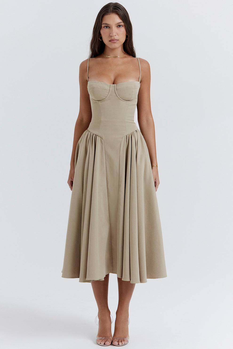 Maissa - Rochie midi Elegantă Fără Mâneci