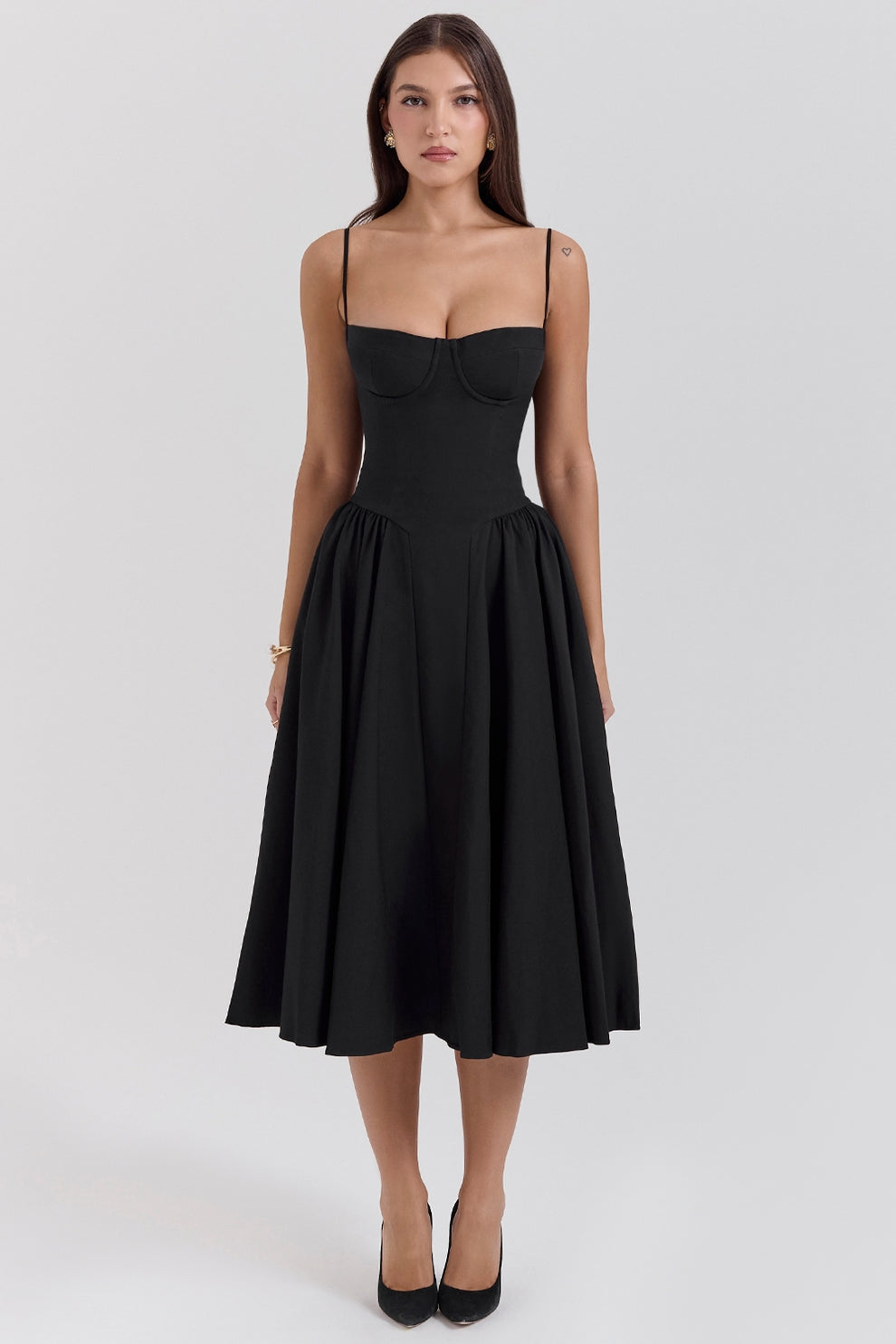 Maissa - Rochie midi Elegantă Fără Mâneci