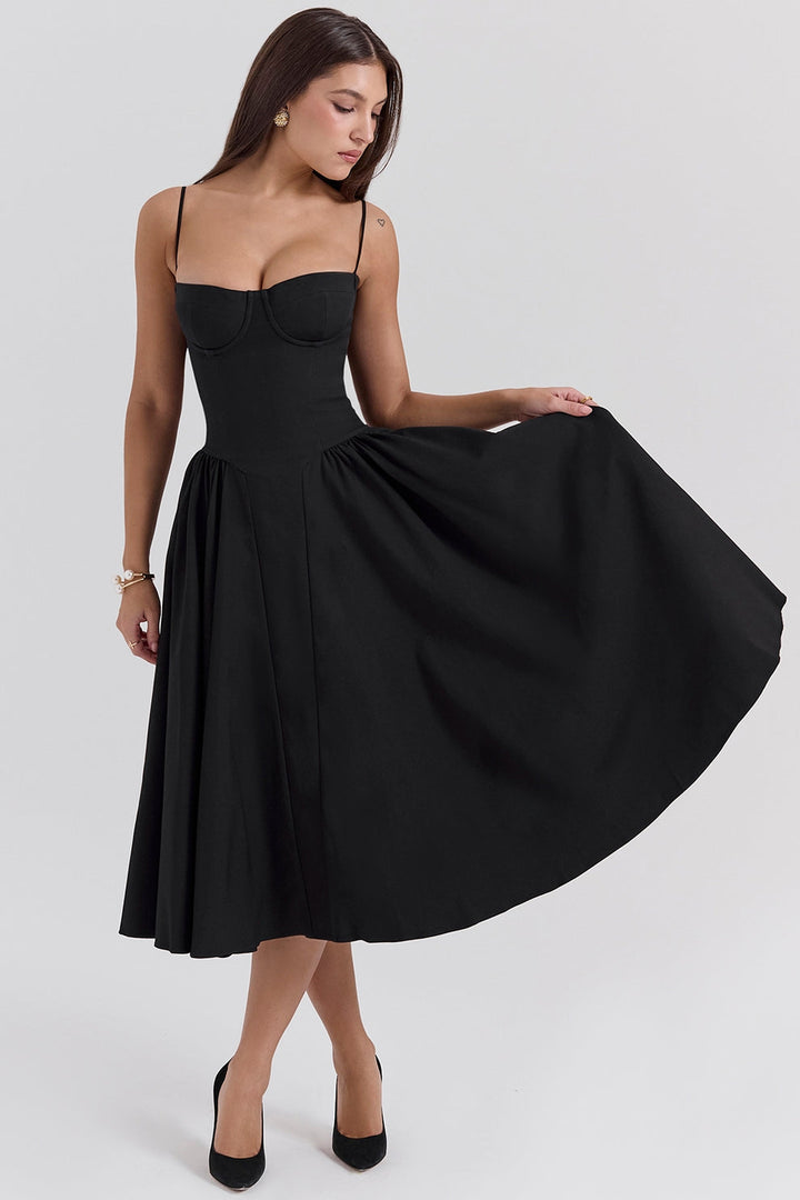 Maissa - Rochie midi Elegantă Fără Mâneci