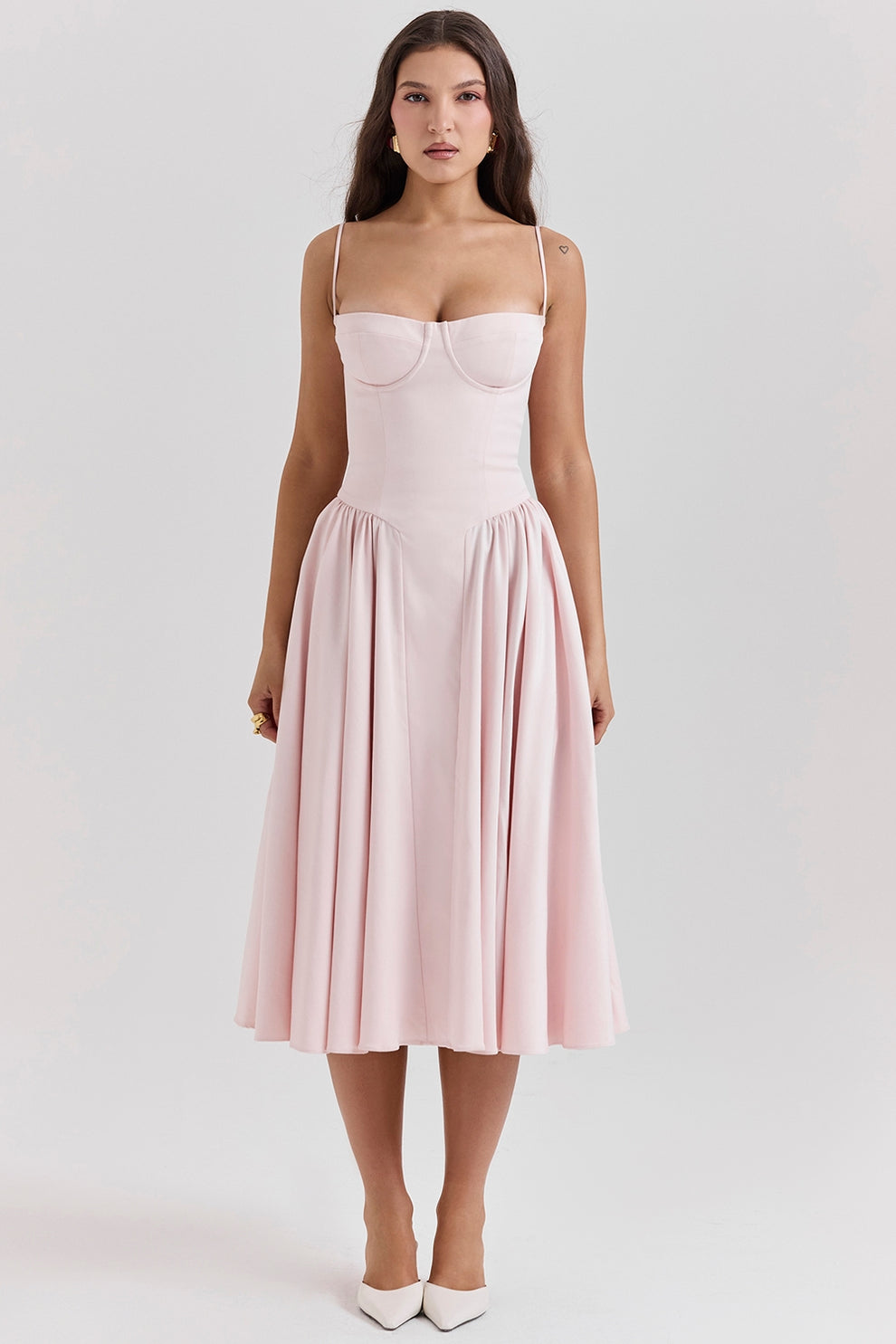 Maissa - Rochie midi Elegantă Fără Mâneci