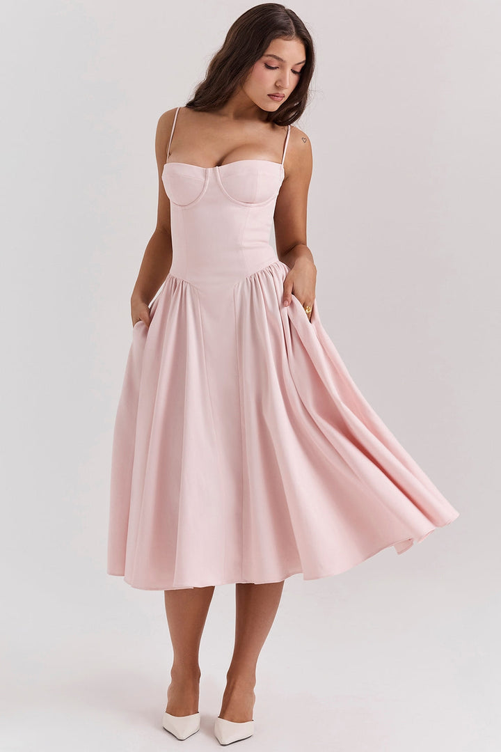 Maissa - Rochie midi Elegantă Fără Mâneci