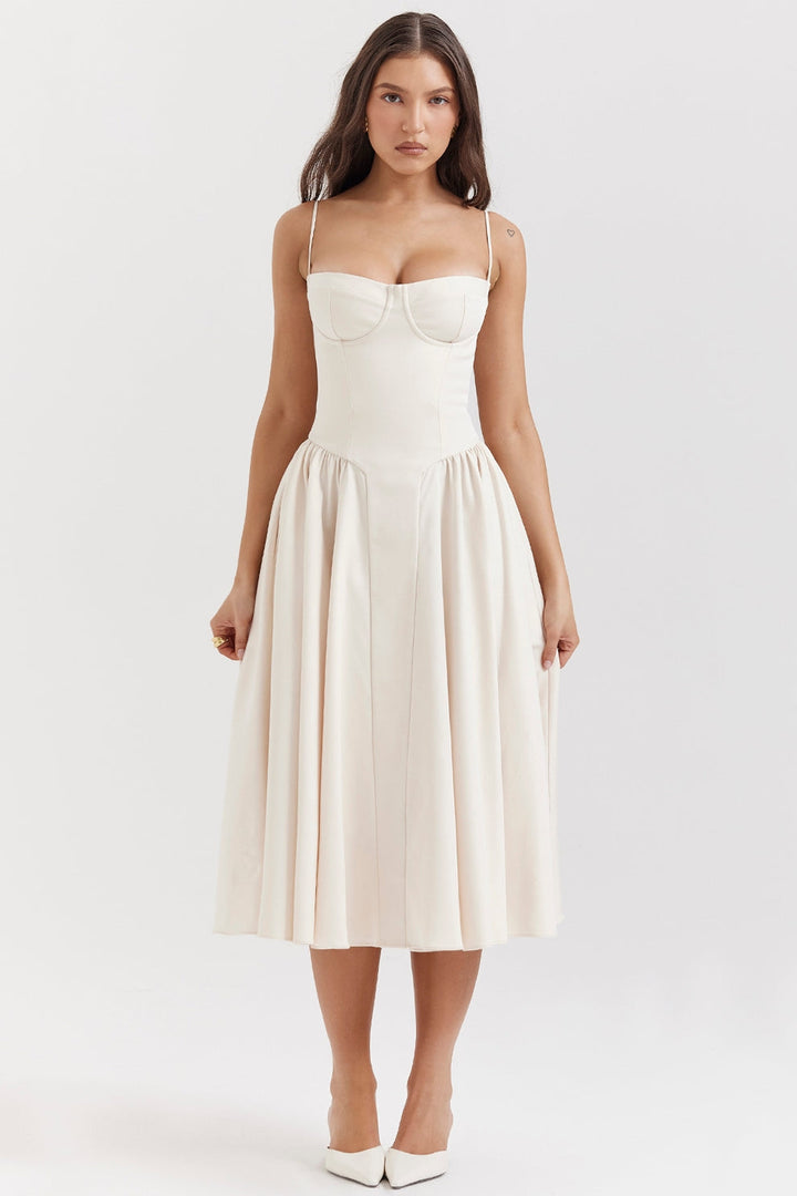 Maissa - Rochie midi Elegantă Fără Mâneci