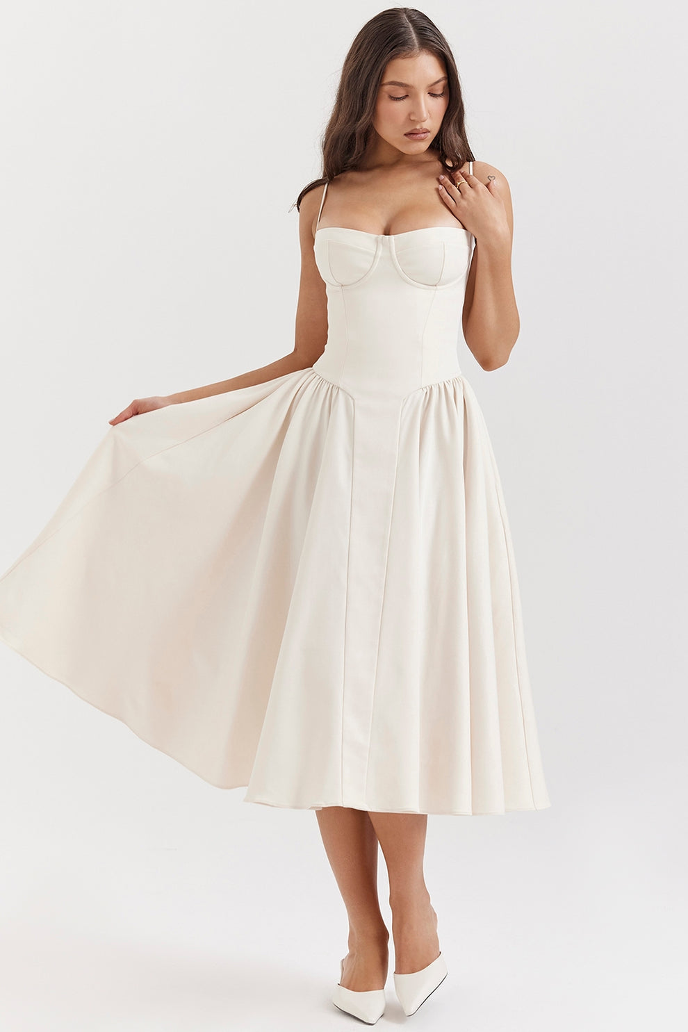 Maissa - Rochie midi Elegantă Fără Mâneci