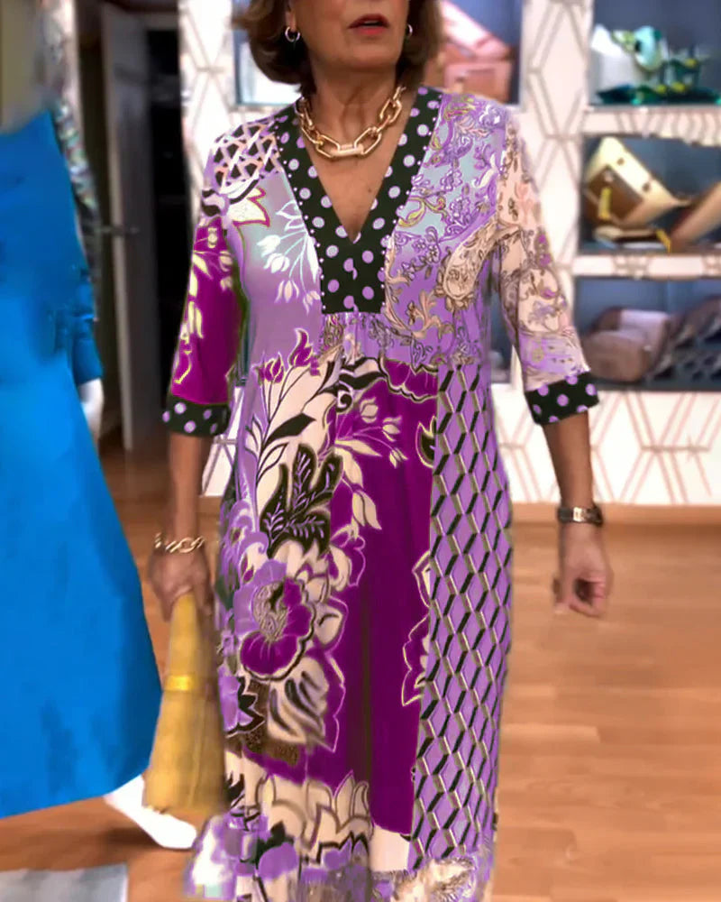 Charmaine - Rochie Elegantă De Vară Cu Decolteu In V