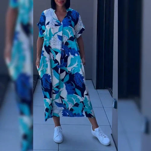 Bastiana - Rochie Elegantă Cu Imprimeu Floral