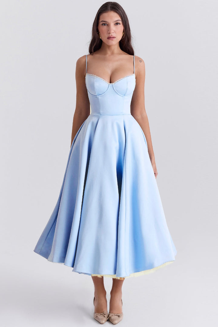 Arestina - Rochie Midi Din Tul La Modă